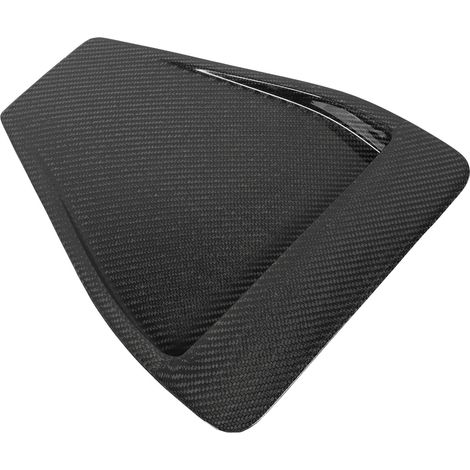 Couvercle de ventilation de capot noir brillant de remplacement en Fiber de carbone pour Mitsubishi Lancer Evolution X EVO 10 Ralliart 2008 à 2015 (1/5)