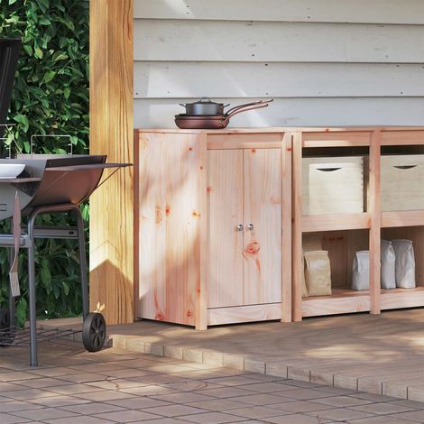 vidaXL Meuble de cuisine d'extérieur MEPPEL Blanc 55 x 55 x 92 cm (1/5)