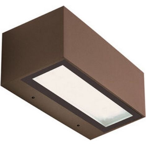 Applique Murale Extérieure LED Direct / Indirect 2x13,5W IP65 Brun foncé ZAMBELIS E262 - Blanc chaud - 3000K (1/2)