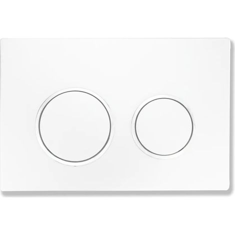 Placca di scarico doppio tasto in ABS avorio e cromato (1/2)