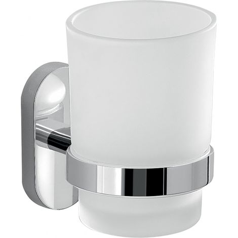 Portaspazzolini da muro in acciaio inox e Cromall 5310 Gedy serie FEBO Cromato (1/2)