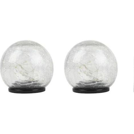 Solarbetriebene LED-Kugelleuchten, 2er-Pack, Außenbeleuchtung für Garten und Terrasse (1/4)