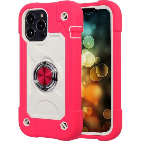 Custodia antiurto per iPhone 13 Pro Max, design in cristallo ultra resistente, anello di supporto girevole a 360 gradi, protezione contro le cadute di livello militare. (1/2)