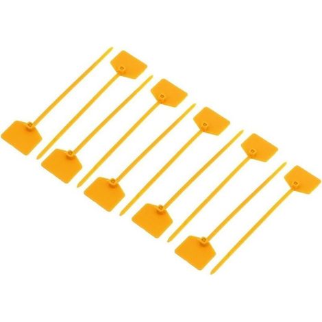 10 pcs éléments nylon 3×120 mm autobloquants pour câble, étiquette fil jaune, connecteurs cordon marqueur... (1/3)