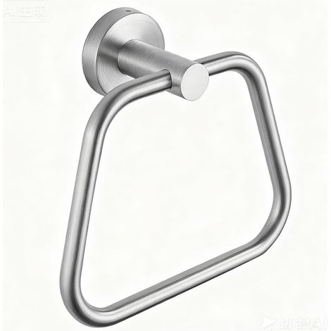 Anneau Porte-Serviettes - Accessoire de Salle de Bain en Acier Inoxydable 304 - Porte-Serviettes Mural avec Design Trapézoïdal