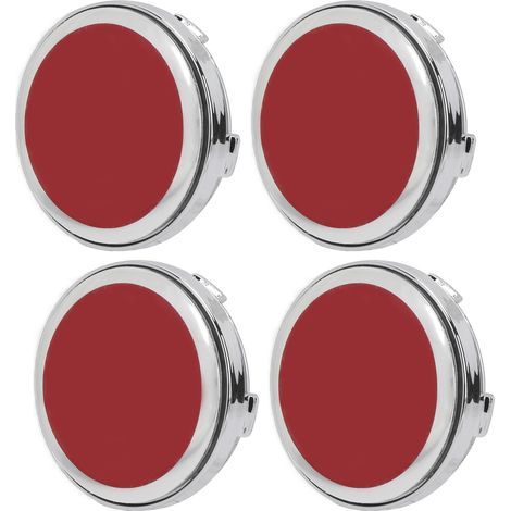 4Jantes Centre Hub Caps Aluminium Anti-Rayure Imperméable Lot de 4 Remplacement Fiat 500 Rouge (1/5)