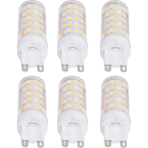 6PCS Ampoule G9 LED 9W 66 SMD, 3 Couleurs, 85‑265V, pour Plafonnier et Applique Murale, Éclairage Maison (1/5)