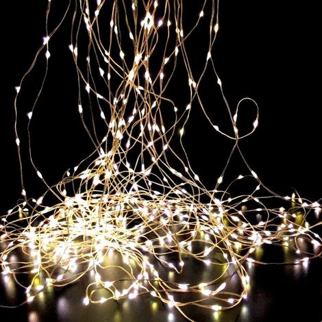 Cascata luminosa 400 luci LED bianche fredde