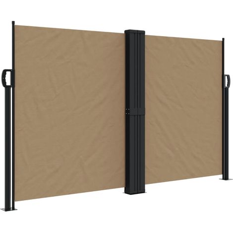 Maison Exclusive - Seitenmarkise Ausziehbar Taupe 140x600 cm
