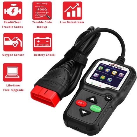 KW680 OBDII Outil de Diagnostic Lecteur de Code de défaut de Voiture Universel pour Les protocoles européens OBD II/EOBD après 1996 (1/5)
