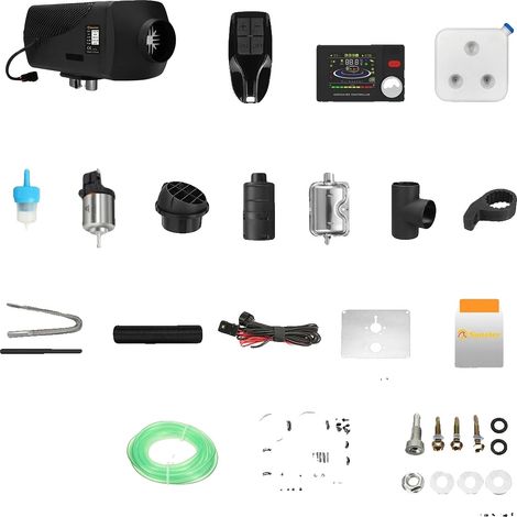 Chauffage à air diesel portable, contrôle Bluetooth, fonctionnement silencieux, 12V 24V 8KW (1/5)