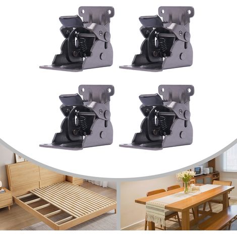 Tischbein-Klappkonsolen, klappbare Scharniere Hardware, selbstsichernde Verlängerung, klappbare Regalhalterung, Stütze für Werkbank, Schreibtisch, Wandregal, 4er-Pack