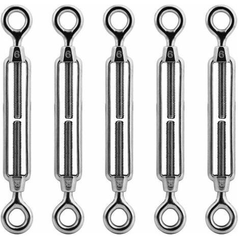Cable tensioner with hook and eye - Made of 304 stainless steel, M6 tensioner. (1/5)