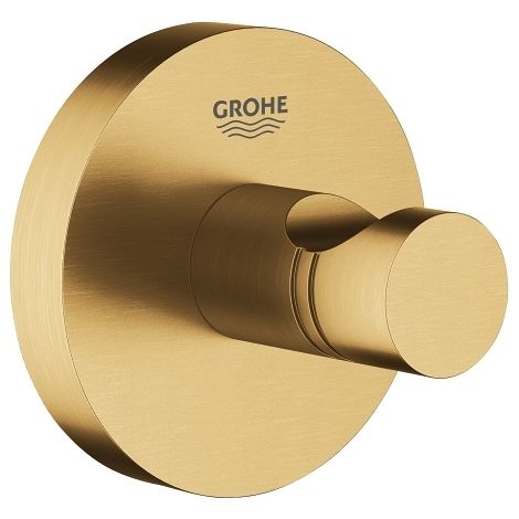 Grohe – Crochet de peignoir en métal – Fixation dissimulée – Capacité de charge 5 kg – Compatible avec collage ou perçage