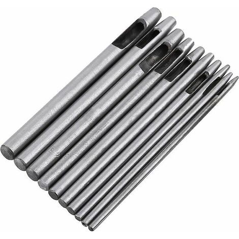 10pcs Outil De Perforation En Cuir, 0.5-5mm Perforeuse Creuse Ronde Pour La Bande De Montre De Ceinture De Leathercraft Diy (1/5)