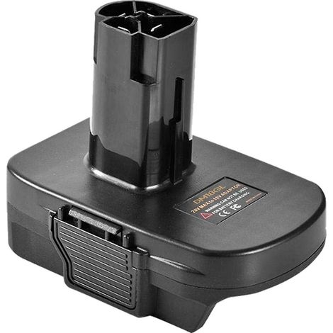 Akku-Konverteradapter (Ersatz) zur Umwandlung von Dewalt/Milwaukee 18V-20V Lithium-Akkus auf C-DM18GL-Schwarz