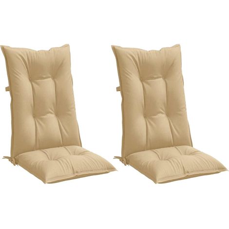 Maison Exclusive - Hochlehner-Auflagen 2 Stk. Melange Beige 120x5 (1/5)