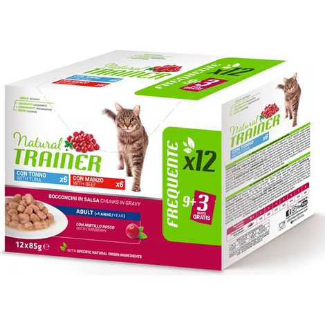 Trainer Gatto Multipack 12 x 85gr Tonno e Manzo (1/2)