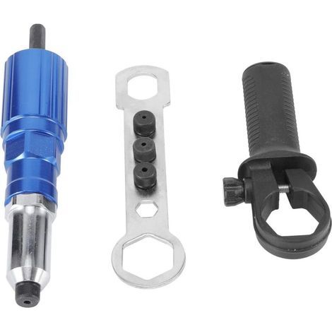 Attachement de tête de pistolet à rivets,Accessoire de perceuse à rivets pour perceuse riveteuse électrique,Foret adaptateur de conversion insérer écrou (1/5)