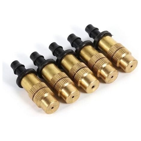 5Pcs Buse de Pulv¨risation r¨glable en Laiton Pulv¨risateurs syst¨¨Mes de Brouillard pour l'irrigation d'arrosage de Jardin (1/3)