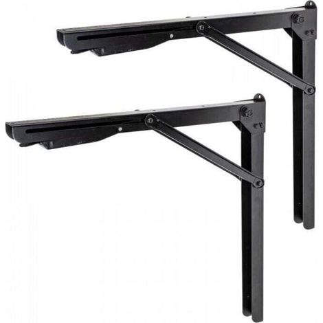 Folding wall bracket - Set of 2 brackets for wall-mounted table - Angle bracket