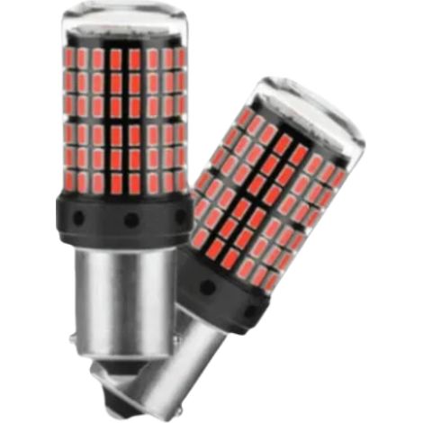 Ampoule Led Ba15s - 12 V - 21 W - P21 W - Type 1156 - Feu Arrière Frein - 144 Pcs Chip 3014 - Ip65 - Lot De 2 (1/5)