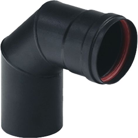 Tubo A Gomito 90o Per Stufa A Pellet Aeternum Colore Nero   10 Cm. (1/2)