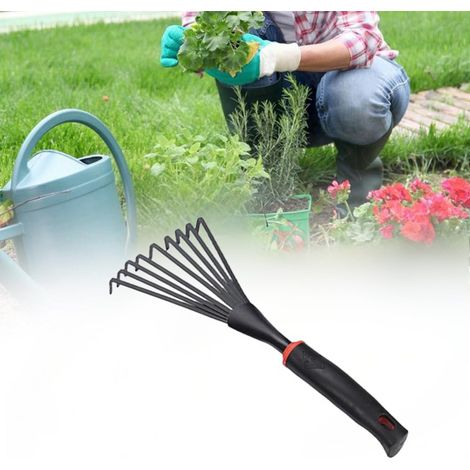 Small Garden Rake,garden Hand Shrub Rake,hand Rake,hand Fan Leaf Rake,horse Poo Picker,Gardening Tool,ergonomic Grip for Comfort And Control Hand Tools (1/5)