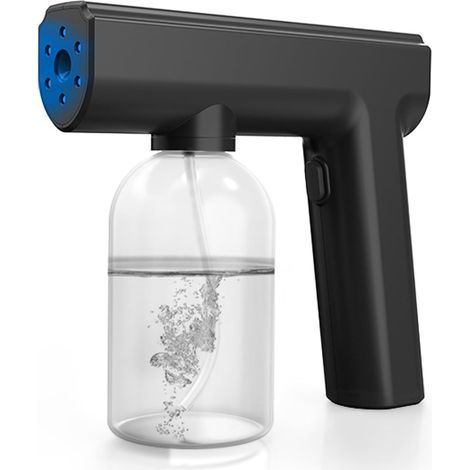 Brumisateur - Désinfectant - Atomisation Ultra-Fine - 6 Lampes Lumière Bleue - USB Type-C Rechargeable - Pistolet Pulvérisateur Portable - 1 Pièce