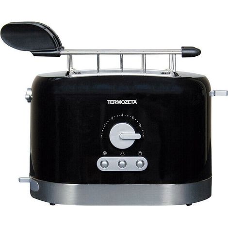 Tostapane Black Inox 870W - Design Elegante e Compatto - TERMOZETA (1/2)