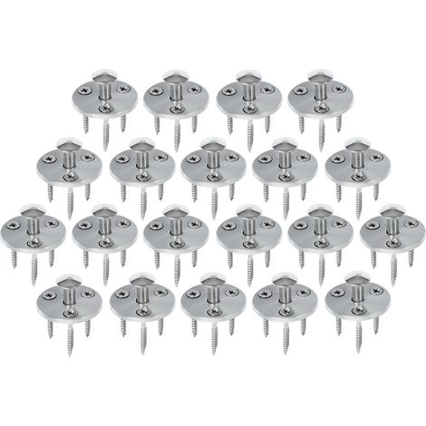 Piton douille rétractable pour fixation bâche piscine sur plage bois – Lot de 20 pièces – Alu/Inox – Résistance à la traction – Poolco (1/5)