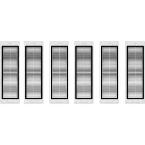 Pack of 6 replacement filters for Xiaomi robot vacuum cleaners, spare parts for filters and vacuum cleaners.--DTEKGAZ