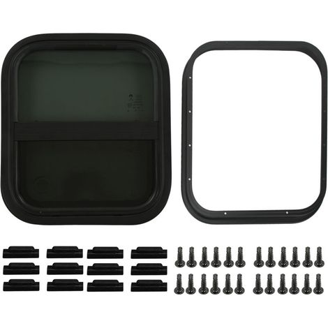Rimorchio miscelatore verticale con telaio in lega di alluminio nero lucido e resistente, con vetro oscurato e finestra sollevabile (1/5)