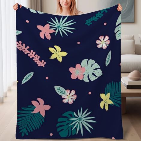 Couverture de lit en polaire, jeté doux et chaud pour le printemps, légère et luxueuse en microfibre de polyester, décoration pour chambre et salon, ajout parfait à la décoration, cadeau pour lui elle (1/4)