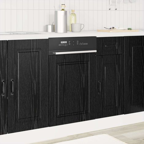 Küchenschrank Schwarz Eichen-Optik 45 x 1,5 x 67 cm
