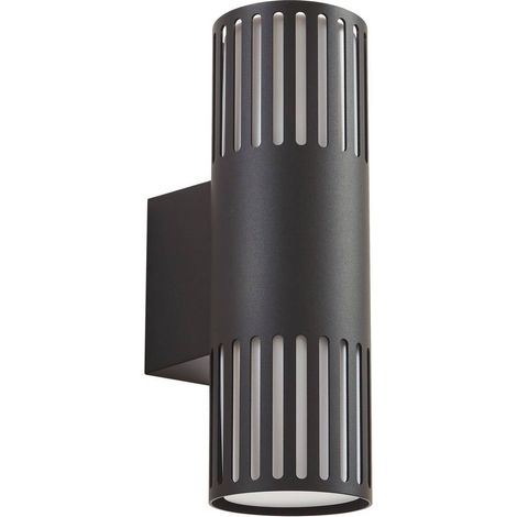 Lindby Lámpara de pared exterior 'Lurinda' en Negro Aluminio