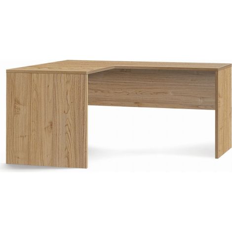 Bureau d'angle gauche 160 cm (L) x 150 cm (P) x 76 cm (H) – Finition noyer – Sarmog (1/2)