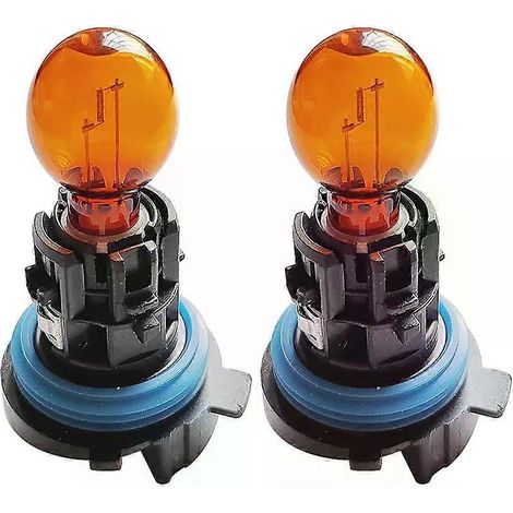 Paire d'ampoules halogènes PH24WW blanc chaud, ambre d'origine, pour Citroën C5 et Peugeot 3008/5008 (feux de jour, clignotants, 12 V). (1/5)