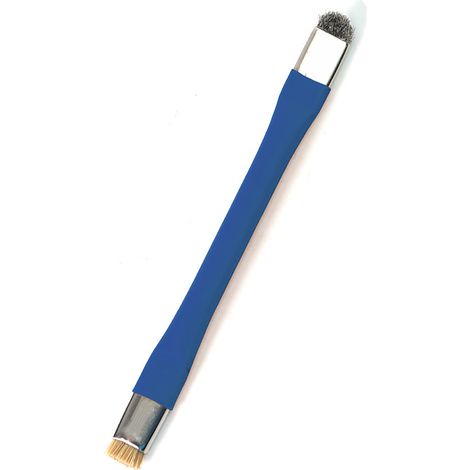 Brosse antistatique double tête pour dépoussiérer carte mère, manche métallique, petit pinceau de nettoyage IC, brosse double extrémité pour bureau maison (1/5)