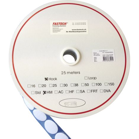 FASTECH® Pastille ronde auto-agrippante hotmelt à coller partie crochets (Ø) 35 mm blanc 5 m