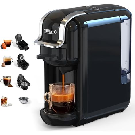 Cafetère à capsules 4 en 1 MK-603, 19 bars, pour expresso chaud/froid, compatible avec les dosettes et moutures Original/DG/44 mm ESE, pour la maison et le bureau (1/5)