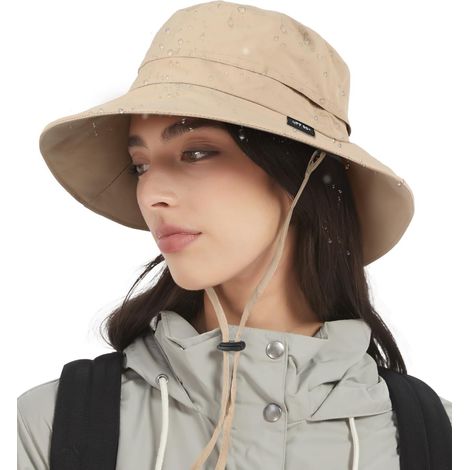 Women's Bob Waterproof Rain Hat Sun Hat Anti-UV UPF50+, Summer Foldable for Men Hiking Travel (1/5)