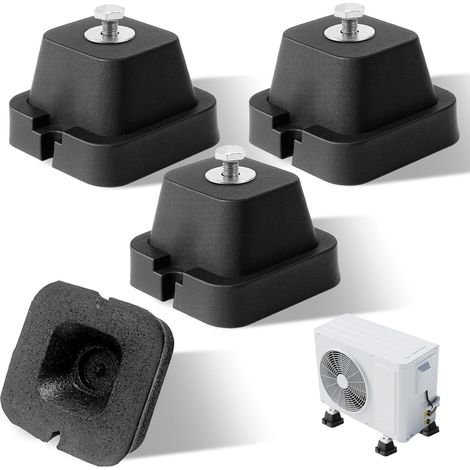 4 Anti-Vibration Bases for Air Conditioner, Anti-Shock Foot for Air Conditioner Rubber Vibration Damper, Water Resistant Noise Reducer, Load Capacity 150kg (1/5)