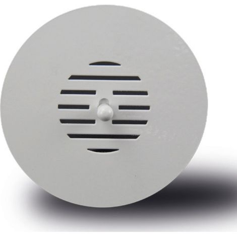 Griglia di ventilazione fissa, speciale per pellet, bianca, attacco 80 mm, regolabile 130 mm (1/5)