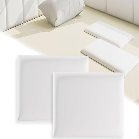Coussins autocollants muraux 30 x 30 cm, 10 pièces, panneaux muraux en mousse auto-adhésifs 3D (1/5)