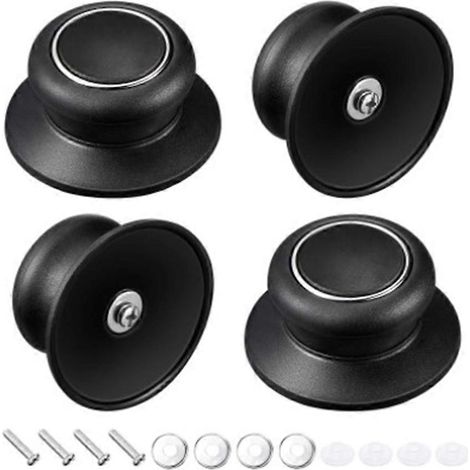 4er-Pack universelle Ersatzknöpfe für Topf- und Pfannendeckel aus Silikon, passend für Glas-, Kochtöpfe, Kasserollen und Kessel. (1/5)
