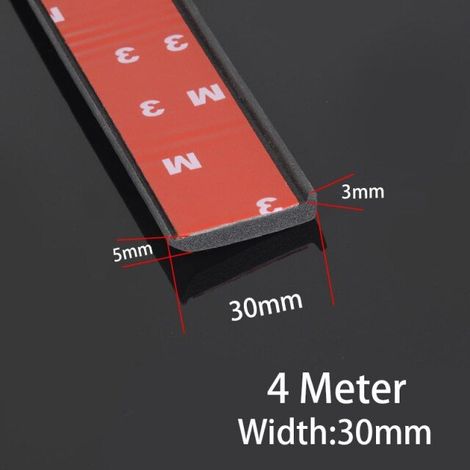 Guarnizione in gomma adesiva protettiva ad arco per passaruota parafango auto Modello - 30mm x 4M (1/5)