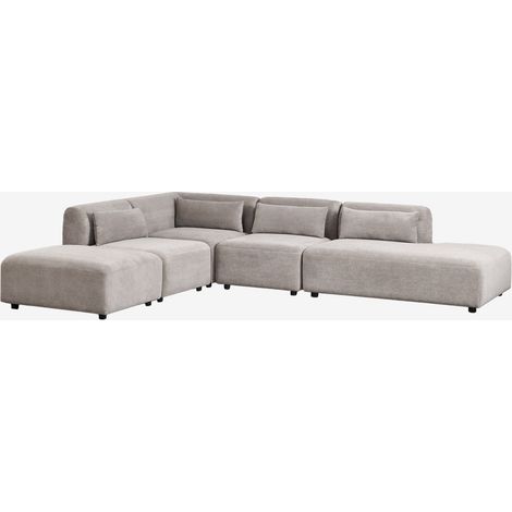 SKLUM Modulares Ecksofa aus 4 Teilen mit rechter Chaiselongue und Hocker Fogler (1/5)