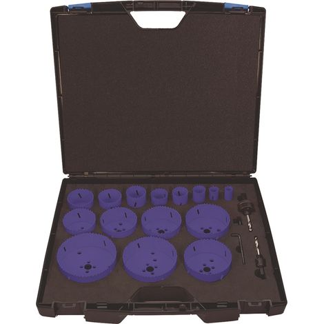 TECWERK Lochsägensatz 17-tlg.19-114mm Schnitt-T.38mm HSS-Co8 TECWERK