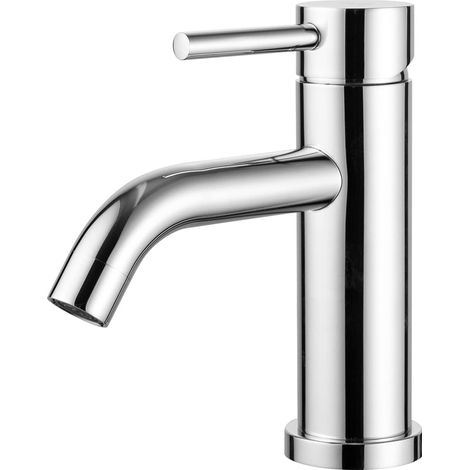 Mitigeur de Lavabo Chromé, Robinet de Lavabo en Acier Inoxydable - Utilisation dans la Salle de Bain (1/3)